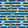 Cotton Jersey Licensed Fabric Paw Patrol Striped| Viacom – Navy Blue -Tailor Supplies Sales Store 0001