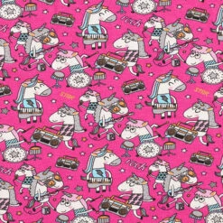 Cotton Jersey Rock Unicorn – Purple