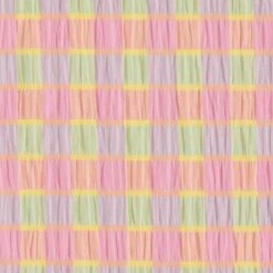 Seersucker Colourful Checks – Light Pink/lemon Yellow