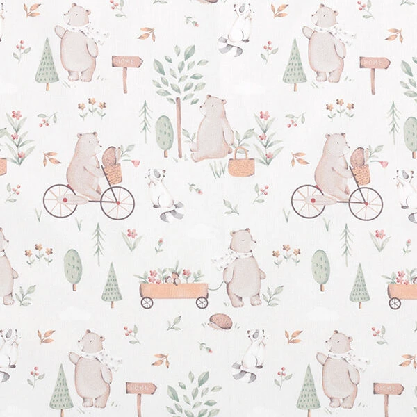 Poplin Bears On The Go Digital Print – Offwhite 3 Poplin Bears On The Go Digital Print – Offwhite