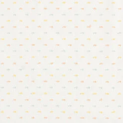 Fine Cotton Batiste Colourful Dobby Stripes – White