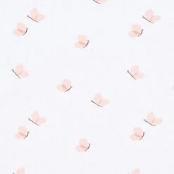 Cotton Jersey Delicate Butterfly– White