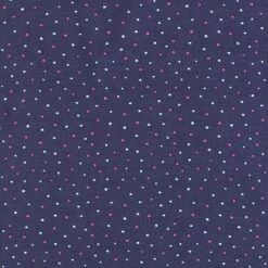 Cotton Jersey Colourful Little Dots – Navy Blue