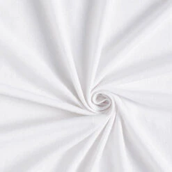 Plain Cotton Linen Blend Jersey – White