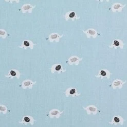 Cotton Jersey Baby Elephants – Light Blue