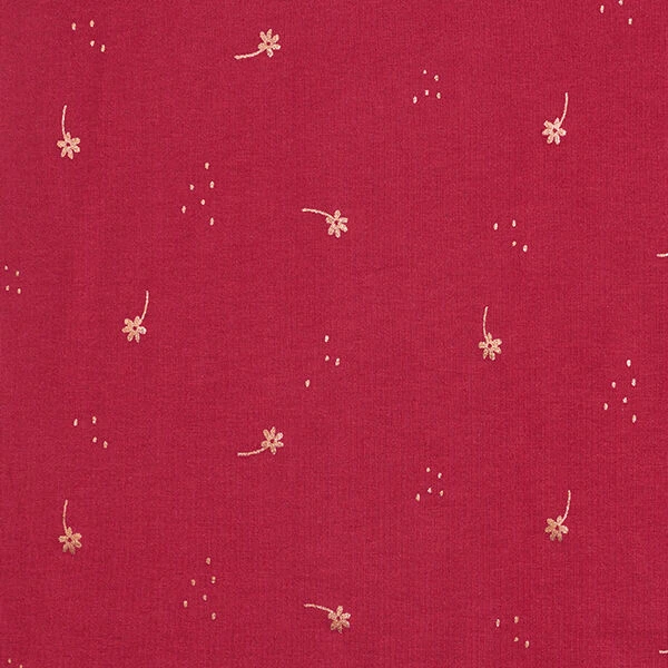 Cotton Jersey Flowers Foil Print – Burgundy/copper 3 Cotton Jersey Flowers Foil Print – Burgundy/copper
