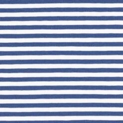Cotton Jersey Narrow Stripes – Denim Blue/white