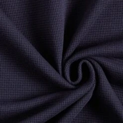 Mini Cotton Waffle Jersey Plain – Navy Blue