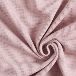 Mini Cotton Waffle Jersey Plain – Dusky Pink