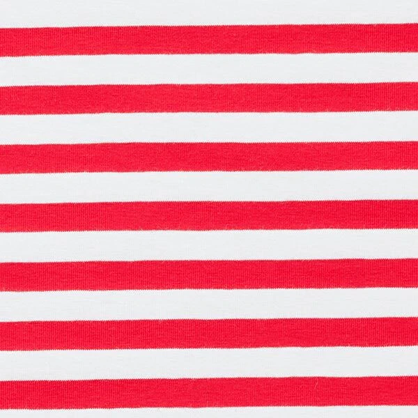 Cotton Jersey Wide Stripes – Red/white 3 Cotton Jersey Wide Stripes – Red/white
