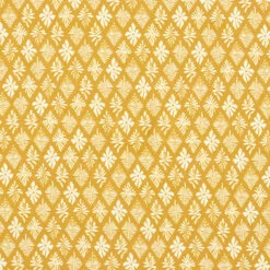 GOTS Cotton Jersey Shamrock | Tula – Mustard/offwhite