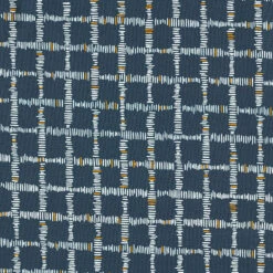 GOTS Cotton Jersey Checks | Tula – Midnight Blue/mustard