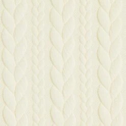 Cabled Cloque Jacquard Jersey – White
