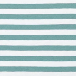 Cotton Jersey Wide Stripes – Mint/white