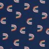 Abstract Rainbows Swimsuit Fabric – Navy Blue -Tailor Supplies Sales Store 030