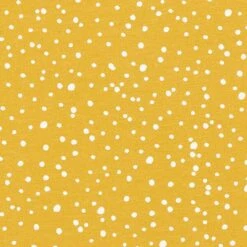 Cotton Jersey Irregular Dots – Curry