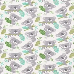 Cotton Jersey Cute Koalas – Offwhite