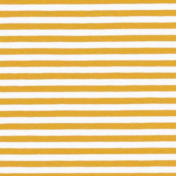 Cotton Jersey Narrow Stripes – Mustard/white 3 Cotton Jersey Narrow Stripes – Mustard/white