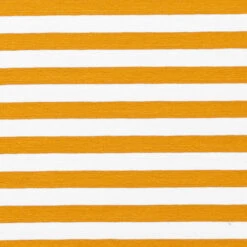 Cotton Jersey Wide Stripes – Mustard/white