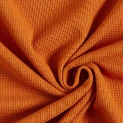 Mini Cotton Waffle Jersey Plain – Terracotta