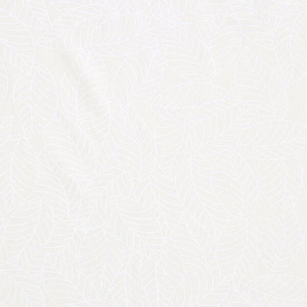 Illustrated Leaves Cotton Jersey – Offwhite/white 3 Illustrated Leaves Cotton Jersey – Offwhite/white