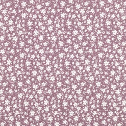 Cotton Jersey Bi-colour Flowers– Dark Dusky Pink