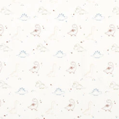 Cotton Jersey Baby Dinosaurs– Offwhite