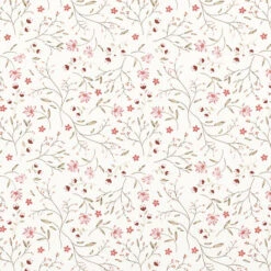 Cotton Jersey Flower Tendrils – Offwhite