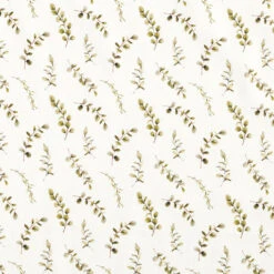 Cotton Jersey Eucalyptus Tendrils Digital Print– Offwhite