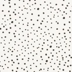 Cotton Jersey Irregular Dots – White