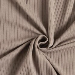 Plain Ribbed Jersey – Medium Brown