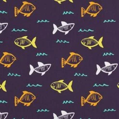 Swimsuit Fabric Sharks – Navy Blue