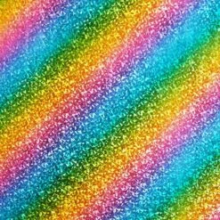 Foil Jersey, Colourful Rainbow Shimmer