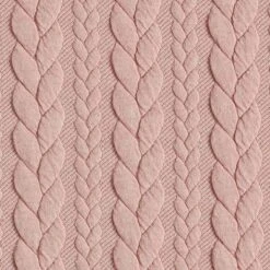 Cabled Cloque Jacquard Jersey – Rosé