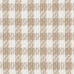 Checked Cotton Coating Fabric – White/dark Beige