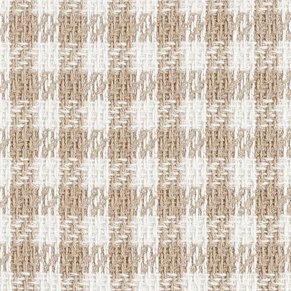 Checked Cotton Coating Fabric – White/dark Beige 3 Checked Cotton Coating Fabric – White/dark Beige