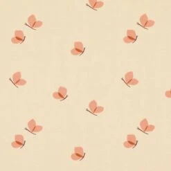 Cotton Jersey Delicate Butterfly– Cream