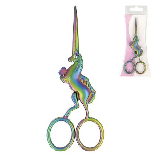 Unicorn Embroidery Scissors[ Length: 13 Cm ] – Colour Mix -Tailor Supplies Sales Store 099