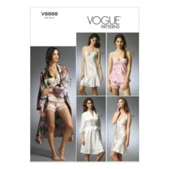 Robe, CAMISOLE, Slip And PANTIES, Vogue 8888 | 6 -