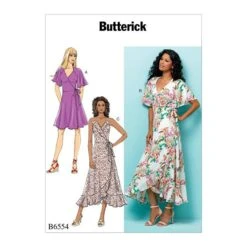 Wrap Dresses, Butterick 6554 | 6 - 14