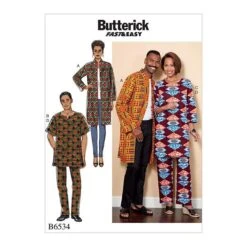 Misses'/Men's Coat | Tunic | Pants, Butterick 6534 | XL - XXL