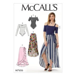 Bodysuits | Wrap Skirts, McCalls 7606 | L - XXL