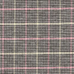 Houndstooth Plaid Coating Fabric With Glitter Effect – Grey/black