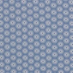 Cotton Jersey Shiny Flowers – Denim Blue