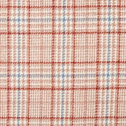 Checks & Houndstooth Coating Fabric – White/dusky Pink