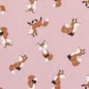 Cotton Jersey Sweet Foxes – Light Dusky Pink