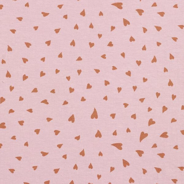 Cotton Jersey Swirled Hearts – Light Dusky Pink 3 Cotton Jersey Swirled Hearts – Light Dusky Pink
