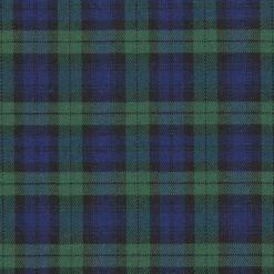 Stretch Tartan – Navy Blue/green