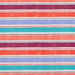 Cotton Jersey Watercolour Stripes – Sand/salmon