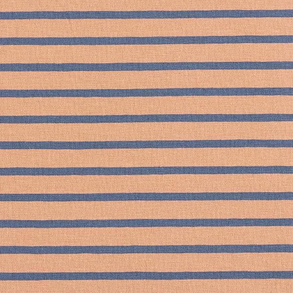 Narrow & Wide Stripes Cotton Jersey – Copper/denim Blue 3 Narrow & Wide Stripes Cotton Jersey – Copper/denim Blue